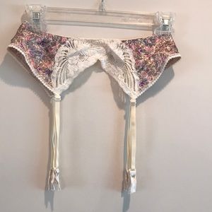 Vintage 1980s Christian Dior Silk Garter Belt Size Small.